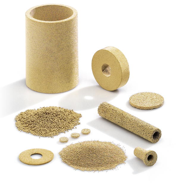 Spherical bronze powder filters